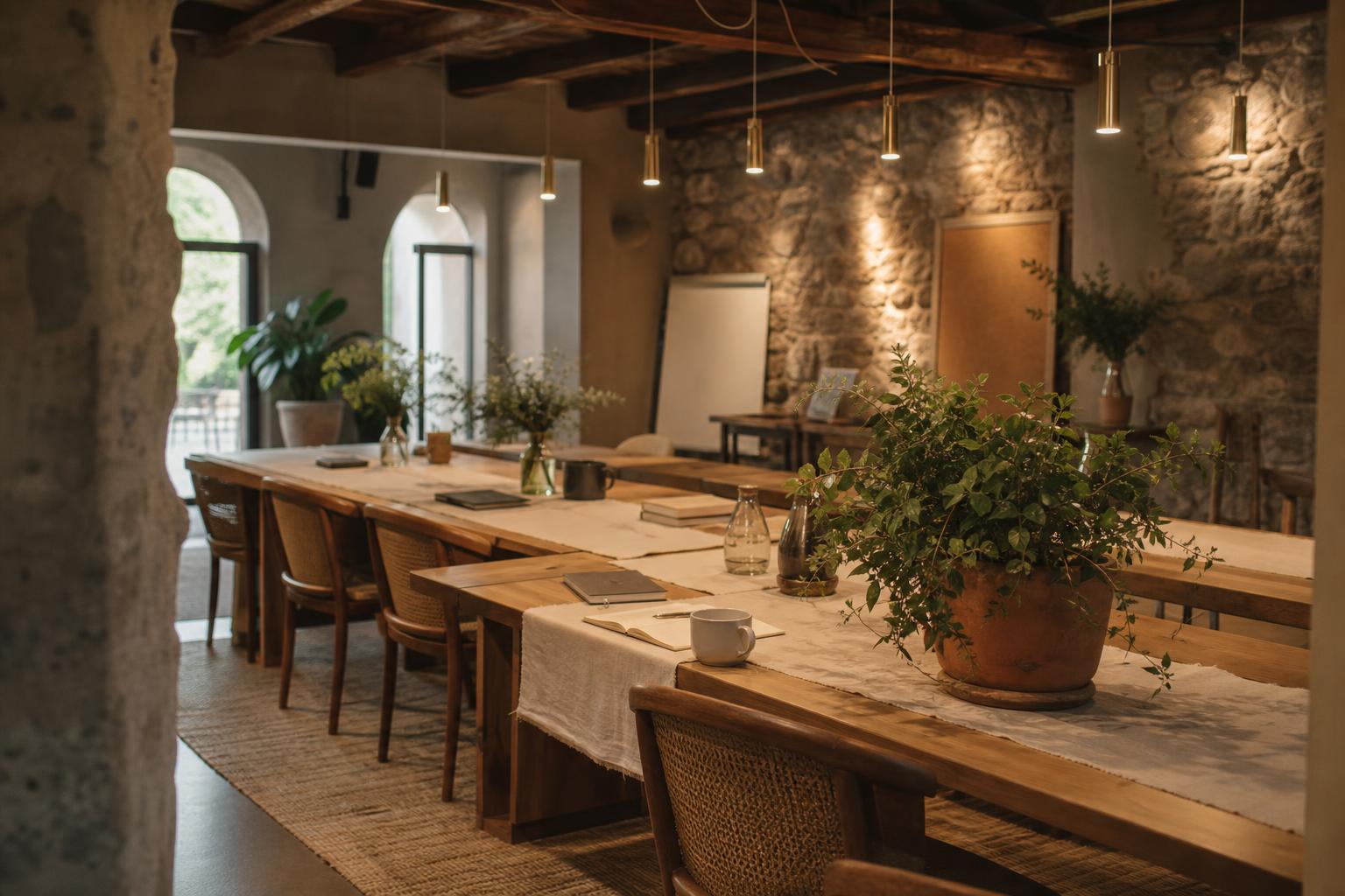 Table de travail, matières naturelles